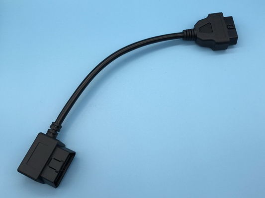 Мужчина OBD2 OBDII 16-Pin J1962 прямоугольный к женскому расширению вокруг кабеля