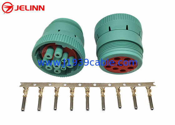 Зеленая разъем-розетка Pin J1939 Deutsch 9 типа 2 с 9 PCS из терминалов