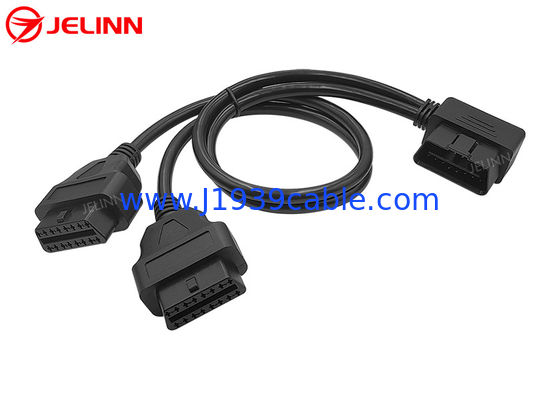 Мужчина Pin OBD2 OBDII 16 прямоугольный, который нужно удвоить женский круглый кабель разделения y